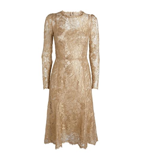Dolce And Gabbana Floral Lace Dress Harrods Uk