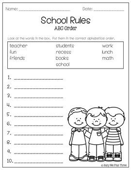 The second second set just has the vocabulary words. ABC Order Worksheets Alphabetical Order Pages for 1st, 2nd ...