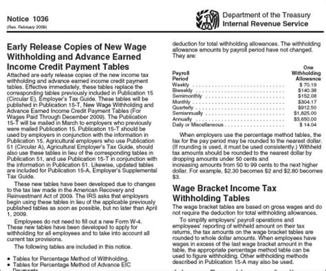 Irs Publication 15 T Federal Withholding Tables 2021
