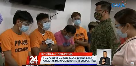 4 Chinese Pogo Employees Rescued 11 Suspects Nabbed In Pampanga Gma