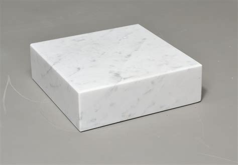 White Carrara Honed Base 6 X 5 X2 Base Art Display Sculpture Dislpay