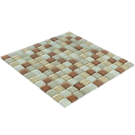 Elida Ceramica Spring Uniform Squares Mosaic Glass Wall Tile Common