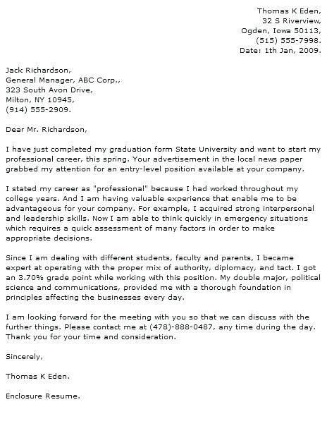 Our recent graduate cover letter example and writing tips show you how to craft an excellent cover letter to land that first job after graduation. Sample Cover Letter For Fresh Graduate Computer Engineer ...