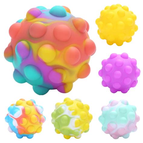 3d Pinch Ball Pop It Push Bubble Fidget Toys Adult Stress Relief Squeeze Balls Toys Antistress