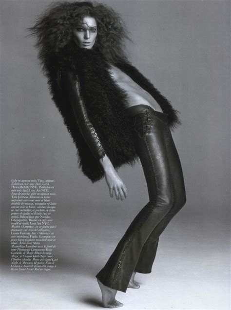 Model Daria Werbowy Wears Lost Art Leather Pants And A Lost Art Leather