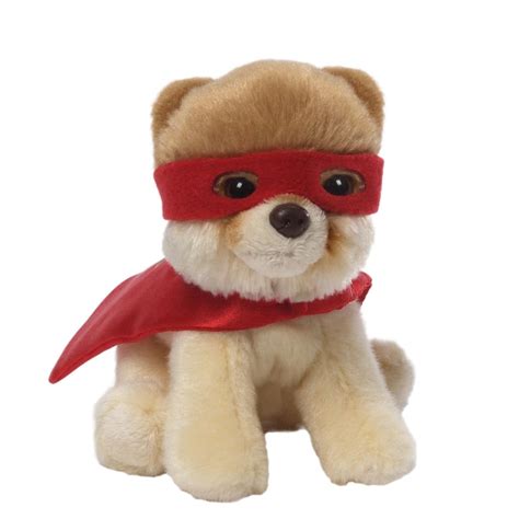 Gund Itty Bitty Boo Pomeranian Superhero Boo With Cape And Mask