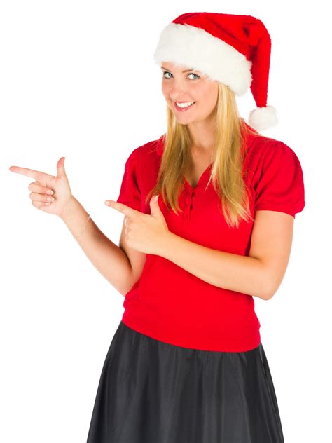 Pointing Santa Girl Free Stock Photo Public Domain Pictures