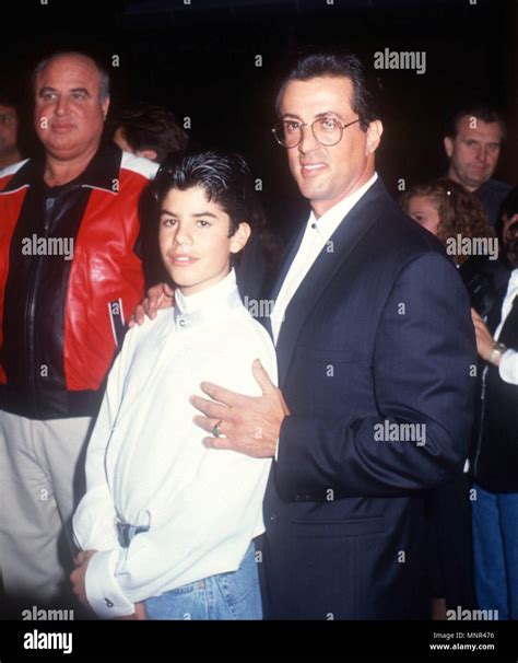 West Hollywood Ca November 13 L R Actors Sage Stallone And Father