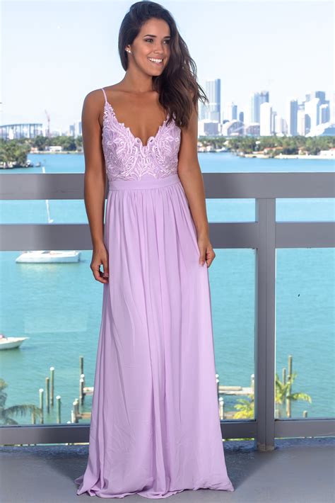 Lavender Maxi Dress With Open Back Maxi Dresses Saved By The Dress
