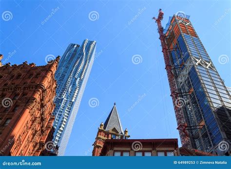 Skyscraper And Construction On Sky Background Stock Image Image Of