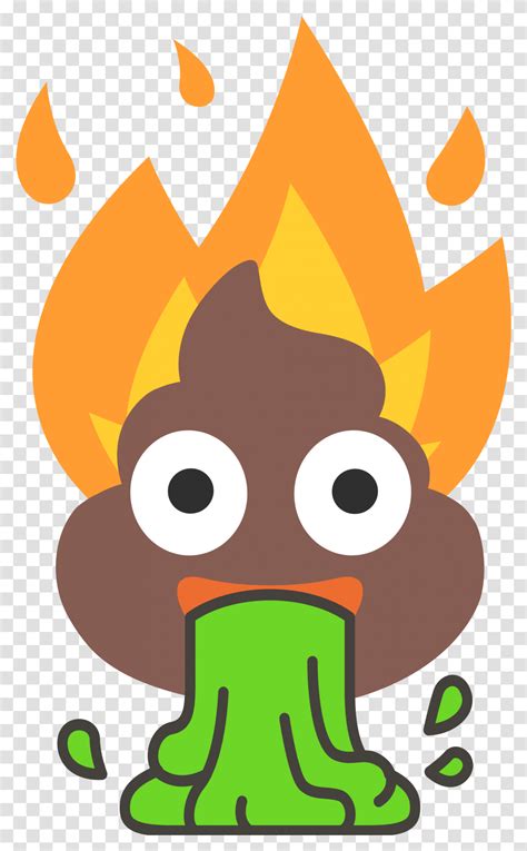 Download Flaming Poop Vomit Emoji Fire Emoji With Glasses Fire Emoji