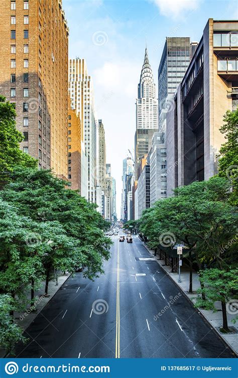 42nd Street Manhattan Viewed From Tudor City Stock Image Image Of