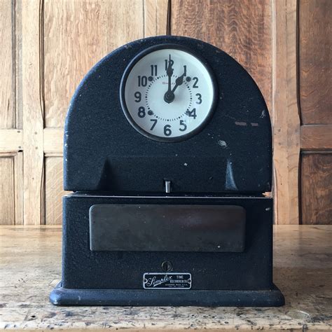 Vintage Simplex Punch Clock Time Clock Works Simplex Time Tecorder Co