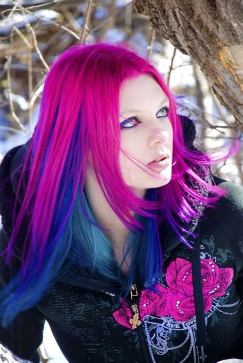 Pink And Blue Hair Instagram Punkgrrrl Funky Hairstyles Creative