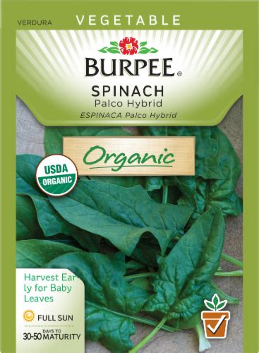 Burpee Organic Palco Hybrid Spinach Seeds 1 Count Ralphs