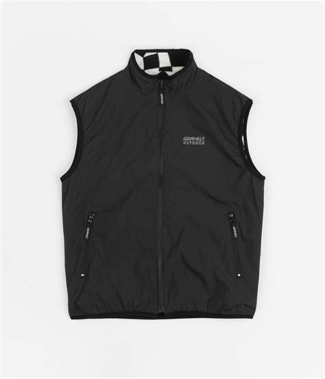 Gramicci Reversible Vest Black Check Always In Colour