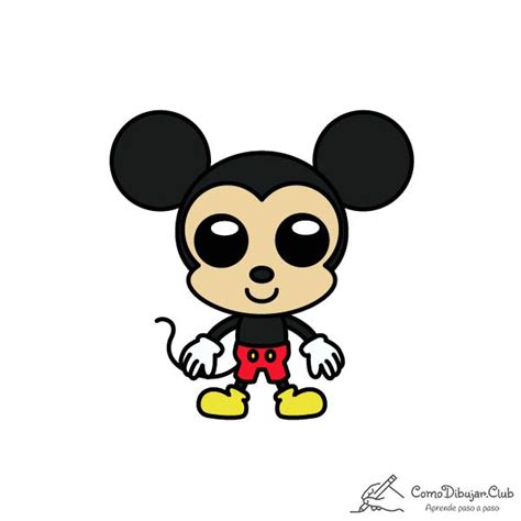 Cómo Dibujar Un Mickey Mouse Kawaii Comodibujarclub