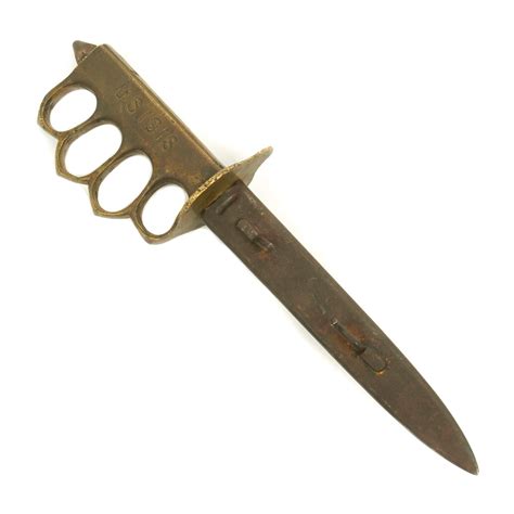 Original Us Wwi Model 1918 Mark I Trench Knife By Au Lion With Steel