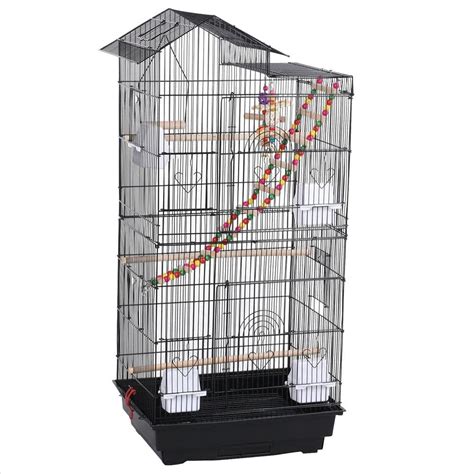 Large Parakeet Bird Cage For Mid Sized Parrots Cockatiels Sun Conures