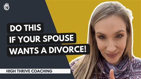Divorce Advice The First Thing To Do If Your Spouse Wants Out Youtube