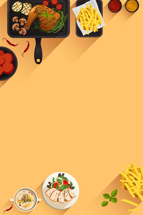 Simple Flat Handpainted Posters Of Fastfood Restaurants Vector