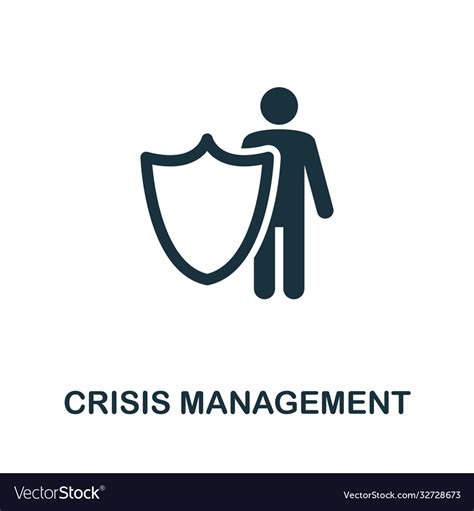 Crisis Management Icon Simple Element From Vector Image