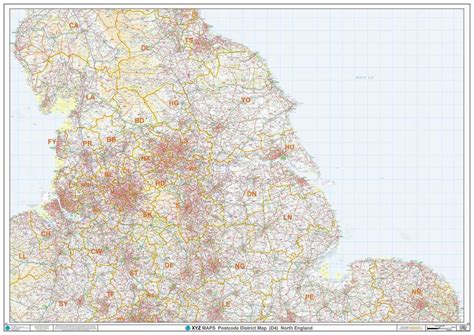 Northern England Postcode District Map D4 Map Logic