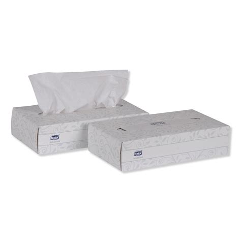 Tork® Advanced Facial Tissue 2 Ply White Flat Box 100 Sheetsbox