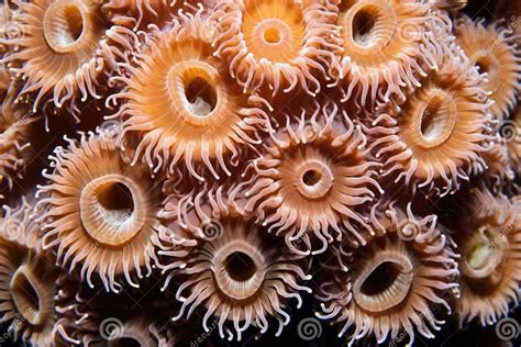 Coral Polyps With Extended Tentacles Stock Photo Image Of