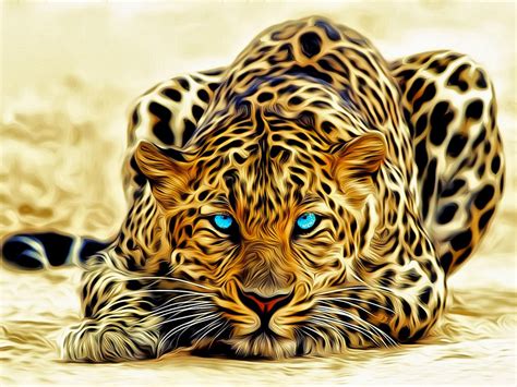 Leopardartabstract3d Wallpaper Hd 3840x2400