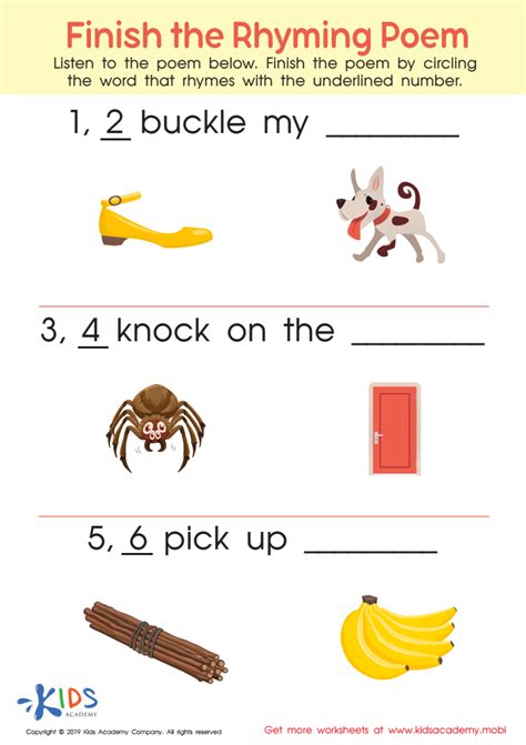 Normal Preschool Rhyming Worksheets Free Pdf Worksheets