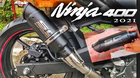 SC Project Pipe Ninja 400 2021 How To Install Exhaust Sound YouTube
