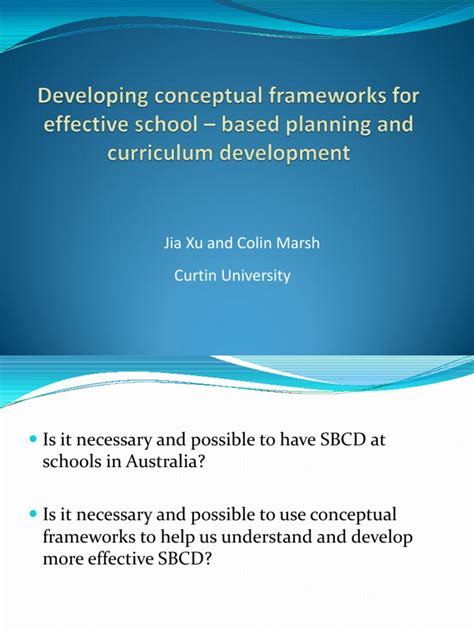 Colin Marsh And Ju Xu Powerpoint Pdf Curriculum Conceptual Model