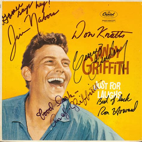 Andy Griffith Cast Signed Just For Laughs Album Artist Signed Collectibles And Ts