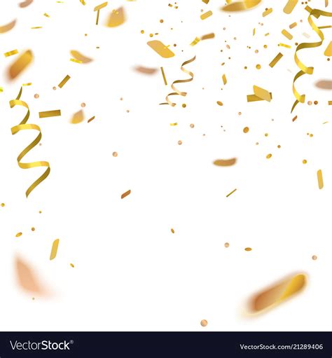 Stock Gold Confetti Isolated Royalty Free Vector Image
