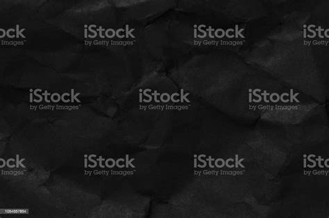 Black Crumpled Paper Texture Background Stock Photo Download Image