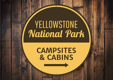 Yellowstone National Park Sign Lizton Sign Shop