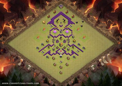 Sex Layout Th7 War Base Base By Blackdaff Clash Of Clans