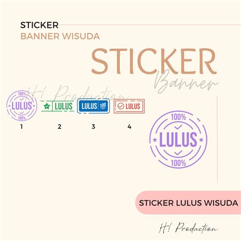 Jual Stiker Lulus Banner Sidang Stiker Wisuda Shopee Indonesia