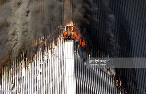 The North Tower Of The World Trade Center Is On Fire Due
