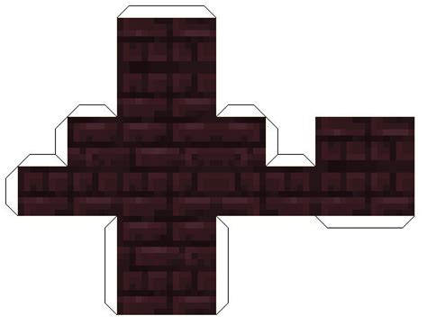 Papercraft Nether Brick Stairs Fixed Minecraft Printables Paper
