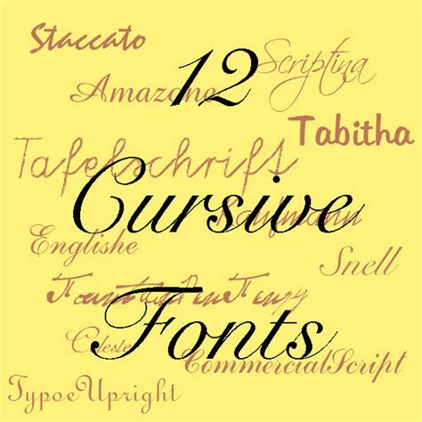 Cursive Font Pack 12 Quality Truetype Fonts For Instant Download Etsy