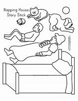 Napping Coloring Retell sketch template