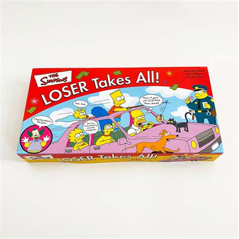 The Simpsons Loser Takes All Board Game Homer Bart 100 Etsy