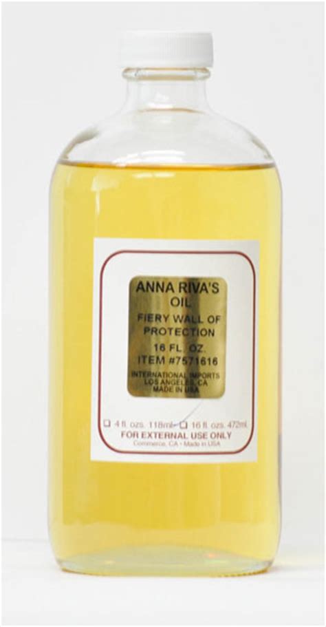 Check spelling or type a new query. Anna Riva Fiery Wall of Protection Oil - 16oz