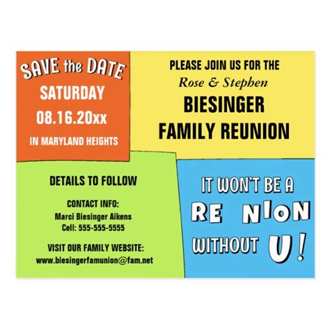 Reunion Save The Date Invitation Examples Word Pages Photoshop Tips