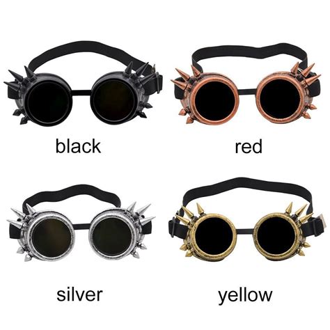 Rivet Victorian Cosplay Round Goggle Goth Steampunk Motorcycle Goggles Ebay