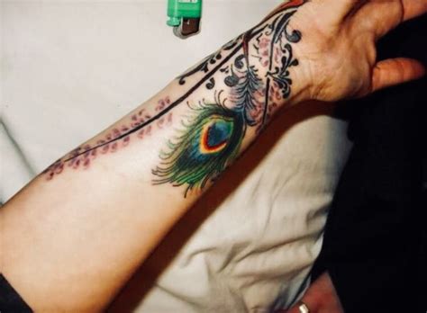 Peacock Feather Tattoo On Arm