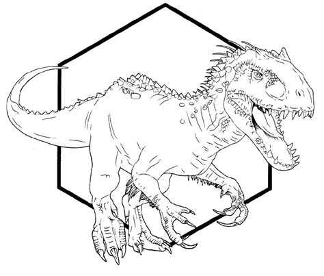 Jurassic World Indominus Rex Coloring Page Pin On Miejsca Do