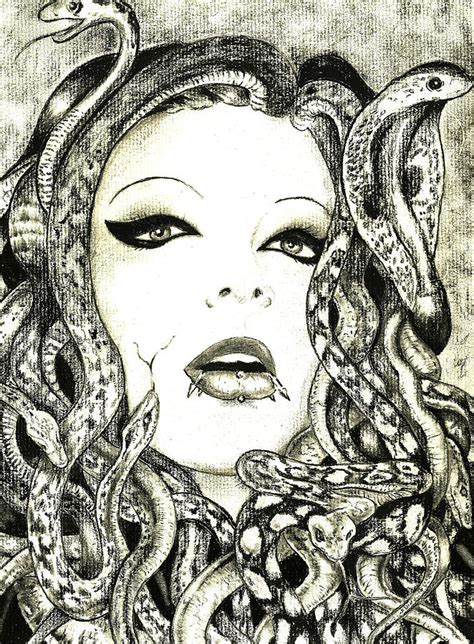 Gorgon Drawing By Justin Kautz Fine Art America